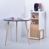 Table ronde pour accueil fabriquée 100 % made in France et avec une qualité professionnelle, table en bois livrée en kit