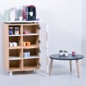 Table basse d'accueil en bois s'associant aux meubles d'espace café proposés par le fabricant français VDPME