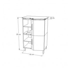 Meuble espace café haut de gamme aux dimensions idéales en tant que desserte de cuisine ou de bureau / espace accueil