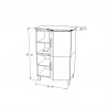 Meuble espace café haut de gamme aux dimensions idéales en tant que desserte de cuisine ou de bureau / espace accueil