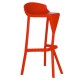 Tabouret haut rouge pour mange debout et table haute qui convient pour des espaces d'accueil / cuisines / salles de pause