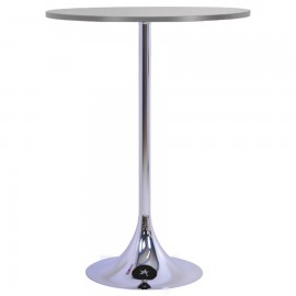  	Table mange debout Diamètre 80 cm gris qui se décline en plusieurs couleurs, table haute de fabrication française
