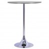  	Table mange debout Diamètre 80 cm gris qui se décline en plusieurs couleurs, table haute de fabrication française
