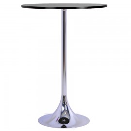 Table mange debout Diamètre 80 cm noir qui est l'élément essentiel dans l'installation de votre salle de pause 