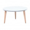 Table basse d'accueil bois blanc qui apporte une touche de luminosité et un style scandinave 