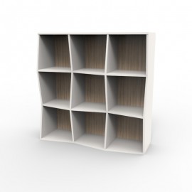 Etagere murale bois de coloris blanc et driftwood en différentes couleurs de bois et indispensable pour votre mairie