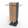 Meuble machine à café bois clair de chêne qui apporte de la douceur dans des espaces cafés et cuisines en collectivité