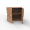Meuble de rangement avec serrure en bois hêtre qui dispose de rangements fermés pour vos documents et archives