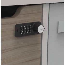Option serrures permanentes avec code et clé qui convient spécialement pour les casiers vestiaires en bois CASEO 9 cases