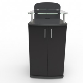 Meuble pour machine à café professionnel en bois noir pour la salle de pause ainsi que l'espace d'accueil de votre entreprise