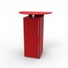 Meuble pour machines à café de couleur rouge avec rangements convenant à des entreprises et chr avec des salles de pause