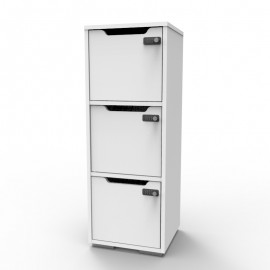Option 3 serrures permanentes avec code et clé convenant pour les vestiaires multicases bois CASEO 3 / 4 / 5 / 6 / 9 cases