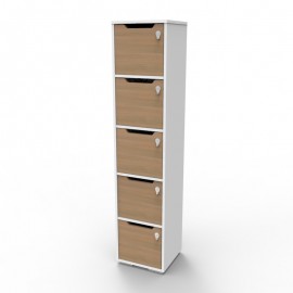Moraillon cadenas avec serrure à clé pour la gamme de vestiaire de bureau en bois CASEO 5 casiers pour administrations