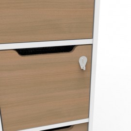 Moraillon cadenas à clé convenant pour des universités et collectivités de la gamme de vestiaires multicases en bois CASEO