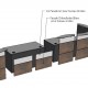Demi facade pour meuble en bois de coloris gris qui est installé directement sur votre meuble de  bureau ou comptoir accueil