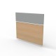 Façade basse de bureau en bois chene permettant de modifier le coloris de votre meuble de bureau / comptoir d'accueil bois