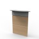 Façade haute pour bureau en bois chêne clair idéale pour changer facilement votre façade de bureau dans une association