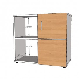 Dimensions du meuble rangement bureau disponible en divers couleurs qui est fabriqué en France et qualité professionnelle
