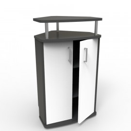 Meuble pour machine à café blanc qui convient à toutes les entreprises et collectivités qui possèdent un espace café