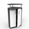 Meuble pour machine à café blanc qui convient à toutes les entreprises et collectivités qui possèdent un espace café