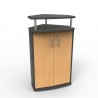Meuble pour machine à café hêtre de fabrication française et qualité professionnelle, meuble espace café livré monté
