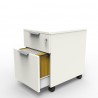 Caisson à tiroir couleur blanc qui est livré monté pour installer facilement et rapidement votre accessoire de meuble bureau 