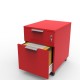 Caisson à tiroir en rouge qui se livre monté directement dans votre entreprise ou association pour installation rapide et facile
