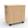 Caisson à tiroir en chêne se déclinant en différents coloris de bois et plusieurs dimensions pour votre open space ou bureau