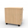 Caisson de rangement en chêne doté de trois tiroirs et livré monté pour faciliter votre installation de bureau ou salle de réuni