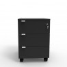 Caisson de rangement bois noir disponible en plusieurs dimensions et coloris au choix idéal pour une salle de réunion / école