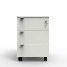 Caisson de rangement bois blanc livré monté pour des structures de collectivités ou universités afin d'apporter du rangement