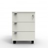 Caisson de rangement bois blanc livré monté pour des structures de collectivités ou universités afin d'apporter du rangement