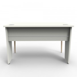 Bureau compact bois blanc se déclinant en différents coloris et livré en kit convenant pour des entreprises et collectivités