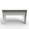 Bureau compact bois blanc se déclinant en différents coloris et livré en kit convenant pour des entreprises et collectivités
