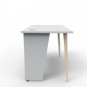Bureau compact coloris gris en bois de qualité sélectionné soigneusement par le fabricant français pour entreprise et mairie