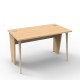 Bureau compact chêne clair en dimensions de 120 cm, bureau compact design essentiel pour compléter votre open space