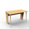 Bureau compact de chêne clair idéal pour des administrations et collectivités qui possèdent des open space ou bureaux