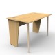 Bureau compact en coloris chêne clair fabriqué en France avec des matériaux en bois de qualité professionnelle et livré en kit