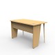 Bureau compact en bois chene clair s'intégrant facilement dans des collectivités et associations voulant aménager un bureau