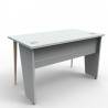 Bureau compact en bois gris qui est l'élément essentiel de votre installation de bureau ou de salle de réunion en entreprise