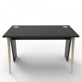 Bureau compact en bois noir qui convient aussi bien à des universités et écoles que des mairies et associations ou CHR