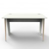 Bureau compact de coloris blanc de dimensions 120 cm idéal autant pour des entreprises et collectivités qu'une université