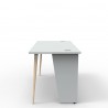 Bureau compact design en coloris gris de fabrication française et décliné en plusieurs coloris au choix pour entreprise et chr