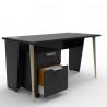 Bureau compact design noir qui saura s'adapter à toutes les entreprises et collectivités souhaitant aménager des bureaux