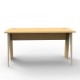 Bureau compact design bois chêne en dimensions de 140 cm et convient pour grands espaces bureaux et salles de réunion