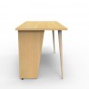 Bureau compact design coloris bois chene de longueur 140 cm et fabriqué en France, bureau compact idéal pour entreprise