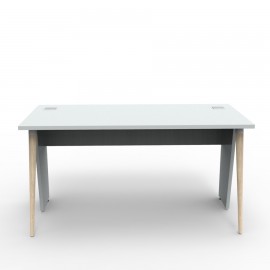 Bureau compact design de coloris blanc qui s'intègre aussi bien dans des open space et salles de réunion que des bureaux