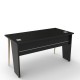 Bureau compact design bois noir qui se décline en différents coloris pour convenir à votre installation en entreprise ou école