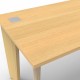 Bureau compact design de coloris chene de 140 cm en bois où vous avez la possibilité d'ajouter un caisson de rangement
