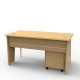 Bureau compact design bois chene 140 cm convenant autant pour des universités et écoles que des entreprises et mairies